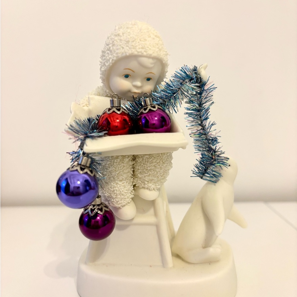 Department 56 Snowbabies Christmas Figurine “Don’t Open Til Christmas”